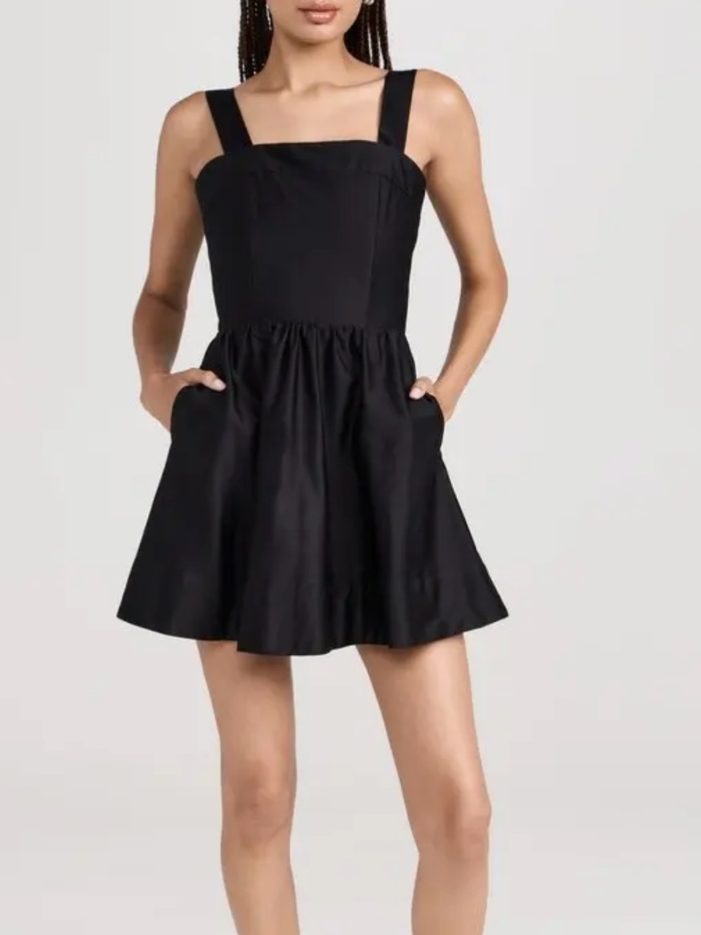 Alice+Olivia Saige Wide Strap Tie Back Mini Dress Size 8